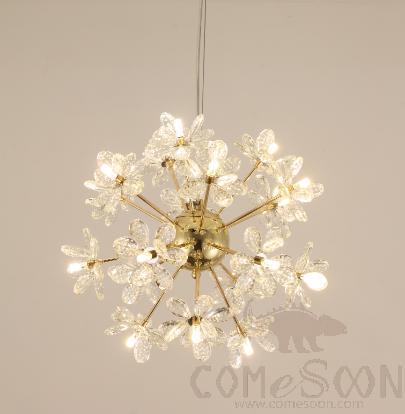 Small Chandelier, Metal/Crystal, Φ50Cm