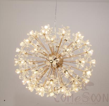 Small Chandelier, Metal/Crystal, Φ60Cm