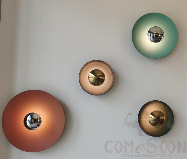 Wall Lamp, Iron Baking Paint + Electroplating, D400Mm
