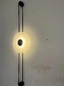 Wall Lamp, Iron Electroplating Antique Copper + Glass, Ф300*1000Mm (Can Be Heightened)