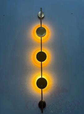 Wall Lamp, Iron Electroplating Antique Copper + Glass, Ф280*1000Mm (Can Be Heightened)