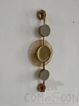 Wall Lamp, Iron Electroplating Antique Copper + Glass, Ф280*1000Mm (Can Be Heightened)