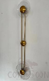 Wall Lamp, Iron Electroplating Antique Copper + Glass, Ф280*1100Mm (Can Be Heightened)