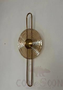 Wall Lamp, Iron Electroplating Antique Copper + Glass, Ф280*600Mm (Can Be Heightened)