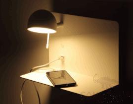 Wall Lamp, Lacquered Metal + Acrylic, Medium 180*320*190Mm