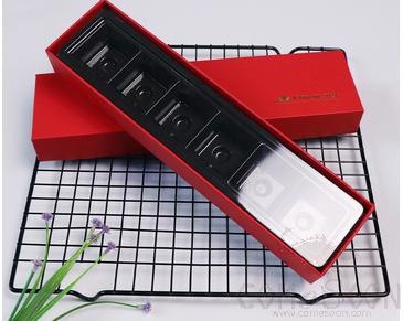 6Pcs Red Chocolate Hard Box,27.5*7*4cm.