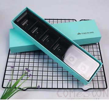 6Pcs Blue Chocolate Hard Box,27.5*7*4cm.