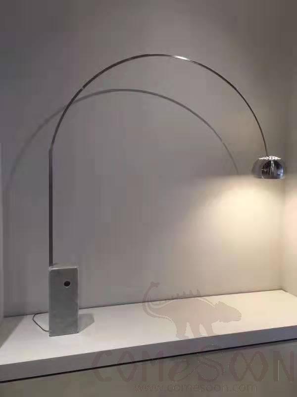 Floor lamp, stainless steel + marble, L2400*W320*H2400MM