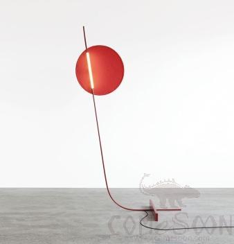 Floor lamp, lacquered metal, D280*280*H1400MM