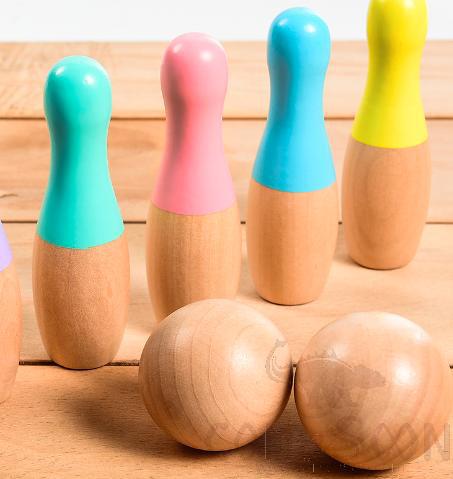 Wooden Bowling, 23 * 8 * 12.8cm