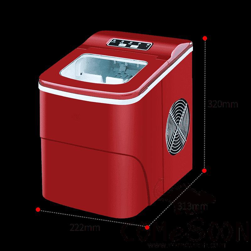 Ice Maker, Red, 15KG/24H, 0.6KG Storage, 222*313*320mm