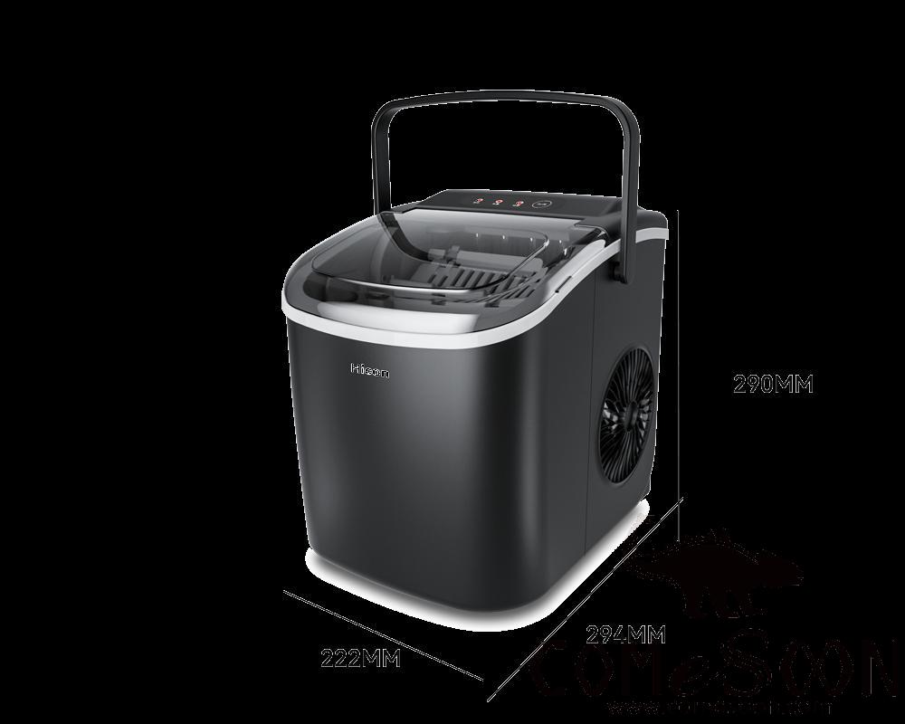 Ice Maker, Black, 15KG/24H, 0.6KG Storage, 222*294*290mm
