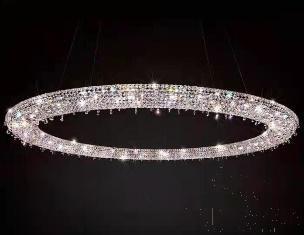Art Chandelier,Stainless Steel+Crystal,¢80*H12Cm