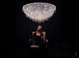 Art Chandelier, Stainless Steel + Crystal, ¢60*H22Cm