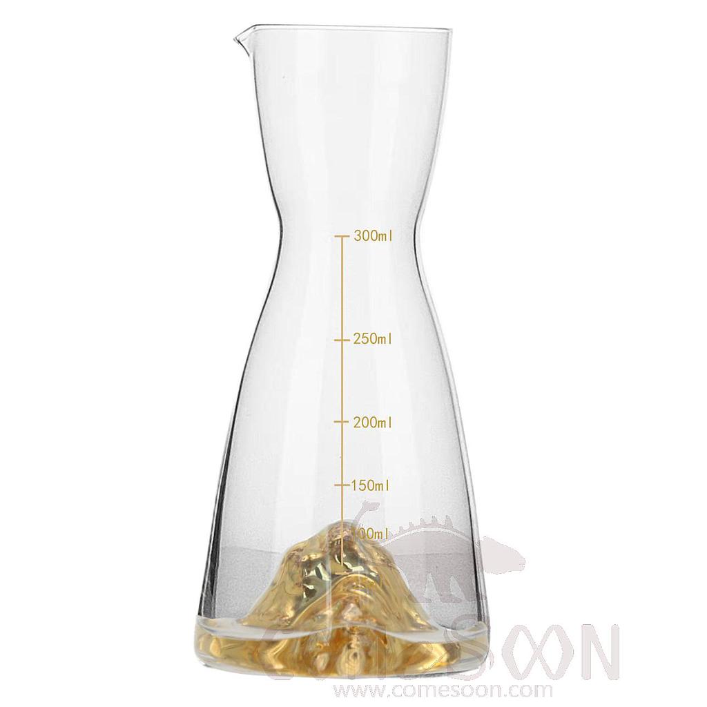 IRIS Series Snowy Mountain Wine Dispenser With Gold Base，300ml