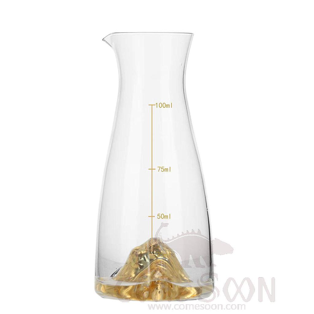 IRIS Series Snowy Mountain Wine Dispenser With Gold Base，100ml