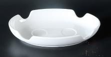 20.25&quot; Stone Grain Curved Rim Oval Plate Holder