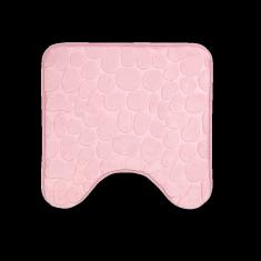 Stone Pattern Toilet Mat-Light Pink,Dacron,45*45cm