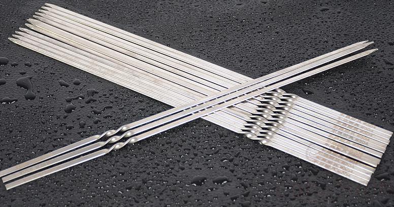 Barbecue Flat Stick, Stainless Steel, L40Cm