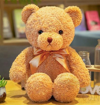Bow Tie Light Brown Teddy Bear, 70cm