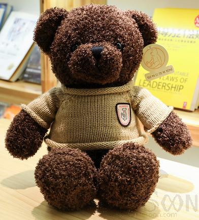 Teddy Bear, Dark Brown Sweater, 130cm