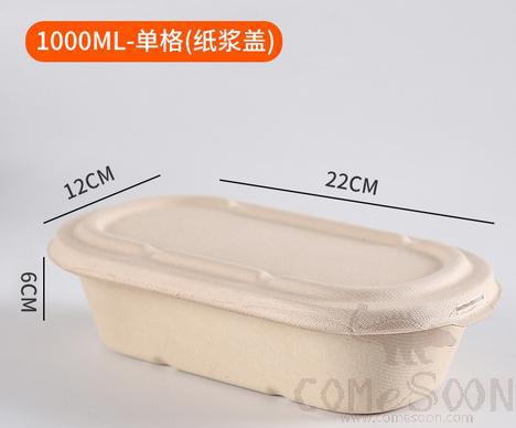 Biodegradable disposable lunch box,1000ml,12*22*6cm