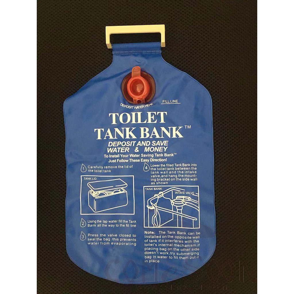 Toilet Tank Bank Bag, PVC, 2.3L