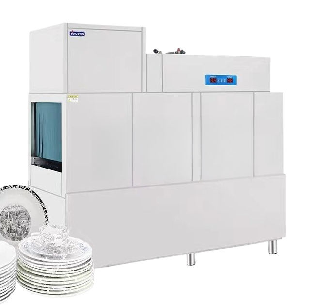 Aisle Dishwasher with Dryer, 3 phase 380-415V, 50kw, Water Consumption 270L/h, 1/2&quot;, 2000*780*1870mm