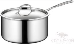 Tri-Ply Steel Tall Sauce Pan， Outer 430， Medium Aluminum， Inner 304， Φ240*H140*T2.5mm
