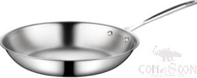 Tri-Ply Steel Frying Pan, Outer 430， Medium Aluminum， Inner 304， Φ240*H50*T2.2mm