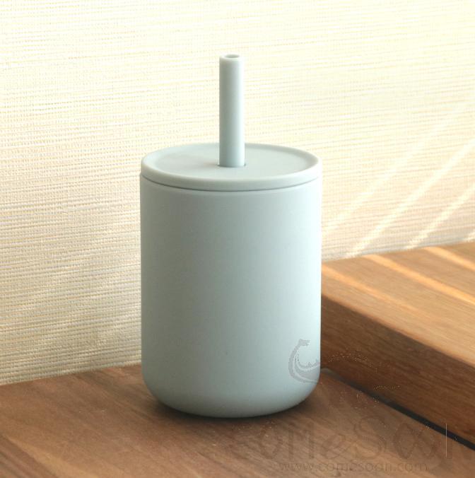 Children's Straw Cup, Silicone, 150ml, Sky Blue