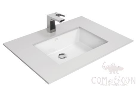 Square Thin-Rimmed Undercounter Basin, Ceramic, 500*380*181mm, White, Class A (American Standard)
