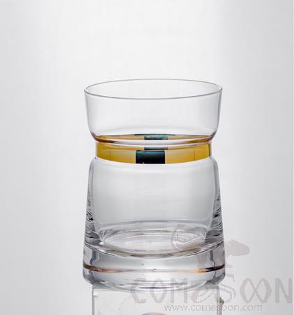BAER Diamond Gold Whisky Glass, 300ml, Caliber: 7.4cm Base: 7.7cm Height: 10.7cm