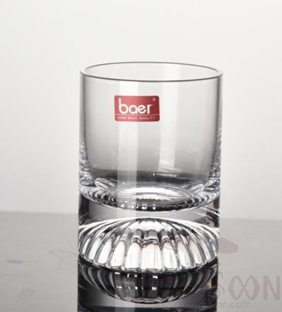 BAER Straight-Ribbed Bottom Glass, 240ml, Height 10.5 Caliber 8.1