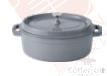 Oval Pot, Cement Ash, D21 * W13.5 * H7.5cm