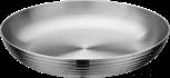 Triple Steel Fine Diamond Horizontal Earless Round Vegetable Dish Plate, 201/430 SS + Aluminum + 304 SS, Φ280×H45mm