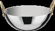 Triple Steel Glossy Straight Ear Snack Bowl, 201/430 SS + Aluminum + 304 SS, Φ100xH40mm