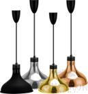 Stainless Steel Telescopic Insulated Chandelier (Electroplated Gold Straight Line), 220V/250W, φ290x215mm