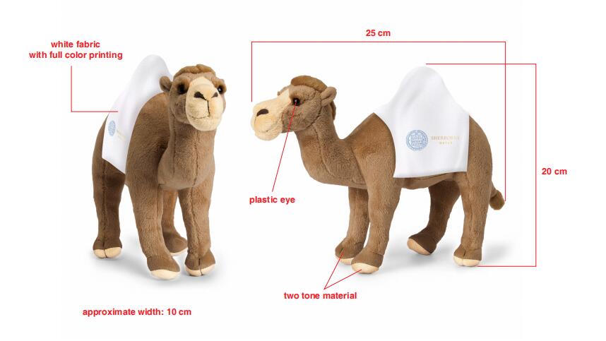 Camel Plush Toy，Crystal Super Soft Cloth，25*20CM