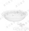 10&quot; Wavy Bowl, White, MF, 253.5*253.5*59.4mm
