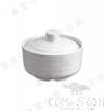 4.2″ Striped Soup Cup + Lid Set, White, MF, 109.5*54.5mm