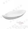 10″ Boat Shaped Plate, White, MF, 258*127*48mm