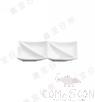 8″ Long Four-Compartment Plate, White, MF, 206*104.7*25.6mm