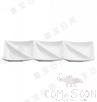12.5&quot; Long Four-Compartment Plate, White, MF, 307.4*104.7*25.6mm