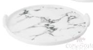 Marbled 13&quot; Plate With Ears (Cg12C), White, MF, 339*323*29mm