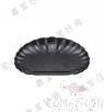 8.5&quot; Semi-Circular Scalloped Plate (Frosted), Matte Black, MF, 216*140*39mm