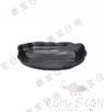 8.3&quot; Striped Oval Plate (Frosted), Matte Black, MF, 210*145*37mm