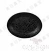 12&quot; Oval Striped Plate, Matte Black, MF, 305*216*24mm