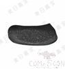 10&quot; Wide Edge Striped Plate, Matte Black, MF, 244*193*37mm