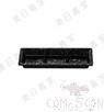 9.6&quot; Square Three-Compartment Flavor Plate, Matte Black, MF, 245*92*28mm